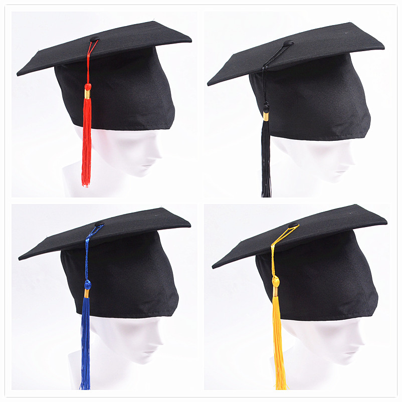 博士帽幼儿园儿童小学初中成人大学生毕业花束学士硕士公仔流苏帽