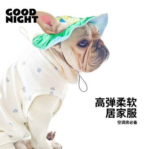 GOODNIGHT法斗巴哥柯基英斗狗狗夏季薄款透气居家背心法斗衣服夏