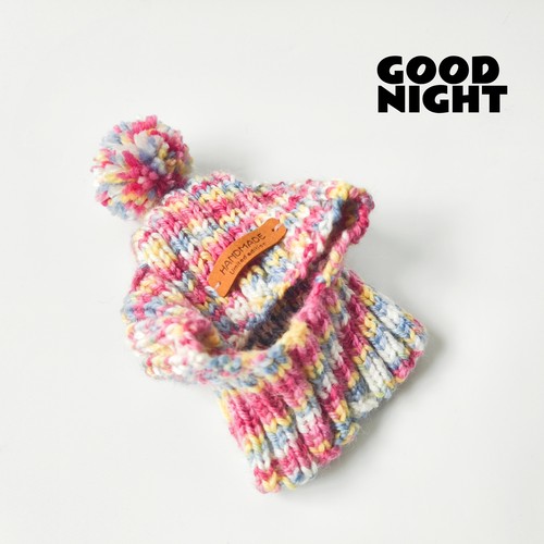 GOODNIGHT法斗宠物毛线帽子秋冬保暖定制针织帽可爱彩色宠物帽子