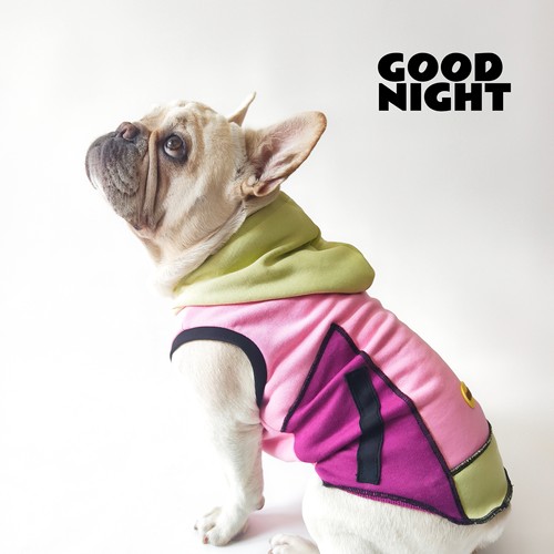 GOODNIGHT晚安法斗巴哥柯基法斗衣服秋冬款连帽套头卫衣狗狗衣服