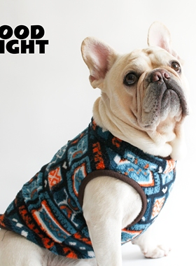 GOODNIGHT晚安法斗巴哥柯基法斗衣服秋冬狗狗衣服保暖马甲外套