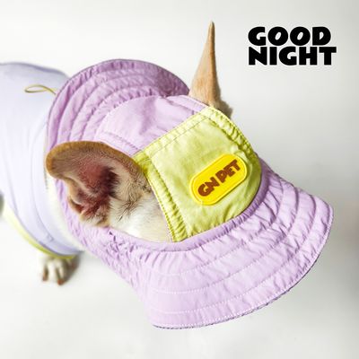 GOODNIGHT狗狗帽子夏季薄款防晒狗狗遮阳帽可调节中小型犬渔夫帽