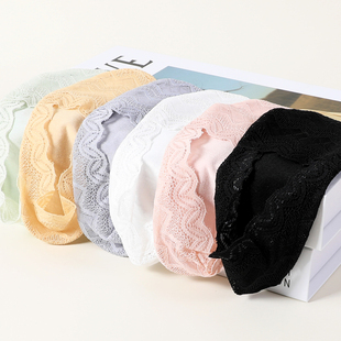 花边隐形袜子女夏季 硅胶防滑蕾丝短袜套浅口不掉跟潮船袜 薄款 韩版