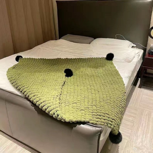 彩色毛线团大球球线编织盖毯手工diy毯子针织毛毯自制坐垫材料包