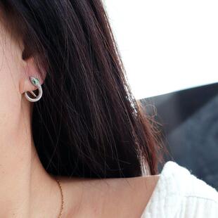 独特小众2025蛇年本命年银针耳钉秋冬高级感新中式适合冬天的耳环