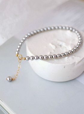 施华洛珍珠包金通勤简约手链手镯