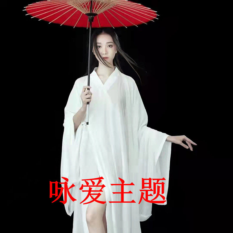 影楼白色神明少女汉服个人古装超仙气飘逸拖尾中国风摄影服