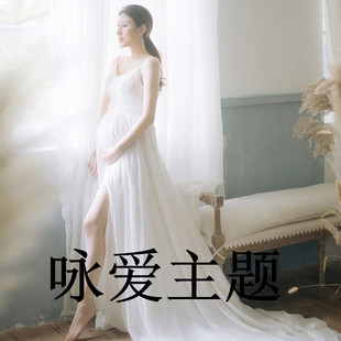 影楼新款孕妇拍照服装唯美婚纱妈咪大肚子艺术照写真礼服准妈妈服