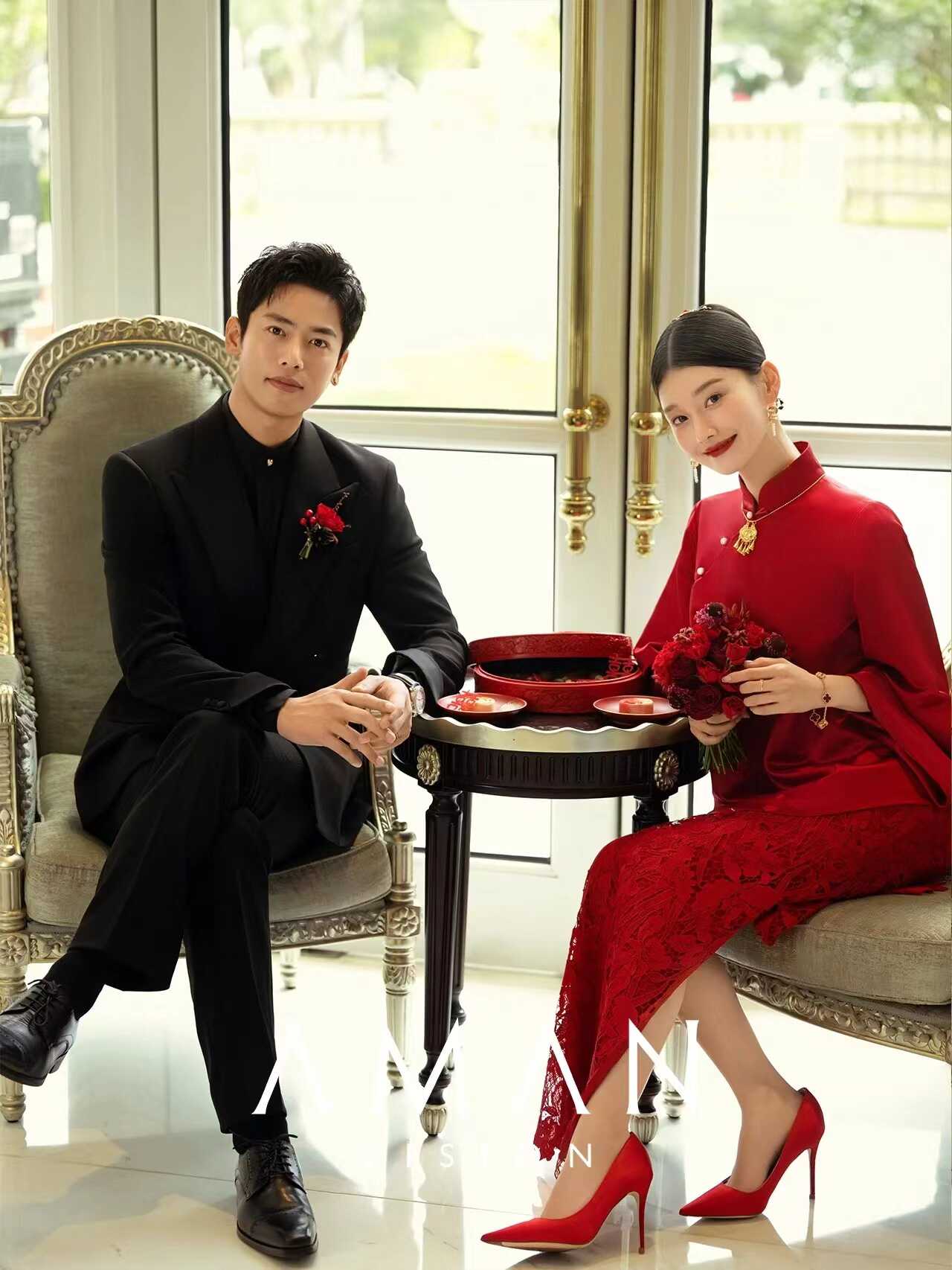 改良高端中式晨跑复古订婚礼服