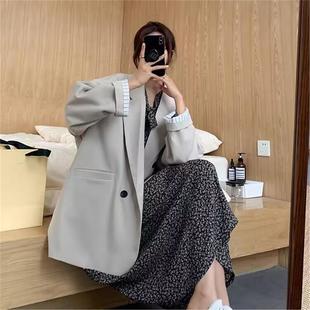 韩版 小西装 时尚 外套女2025春秋季 气质宽松学院风西服女上衣潮 新款