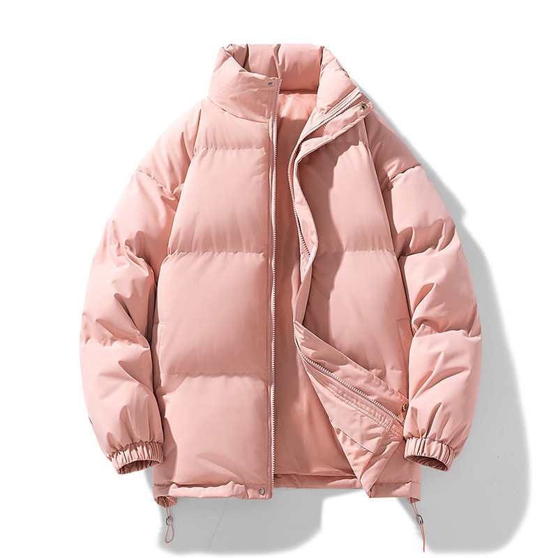 2025新款棉衣男女情侣秋冬装爆款纯色休闲情侣连帽外套棉青春潮流