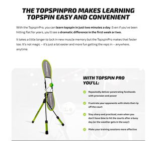 海外正版 網球訓練器材 全世界在用 發球機靈魂伴侶 topspinpro
