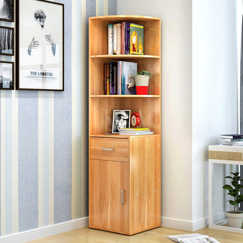 简易墙角书架创意书架子简约现代小书柜多功能转角置物架收纳柜
