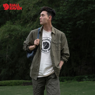 胡军同款 衬衫 北极狐 徒步露营麻布短袖 87208 运动户外男士