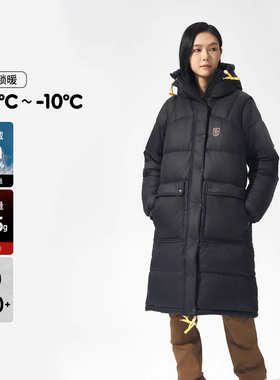 北极狐 长款白鹅绒羽绒服女士 防风保暖户外极地探险鹅绒服86126