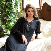 CABRIDA 兰精莫代尔裸感家居长睡裙P904C1 经典 巴黎清晨 法式