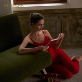 BRIDA 红 法式 明媚红色莫代尔吊带睡衣套装 O1201