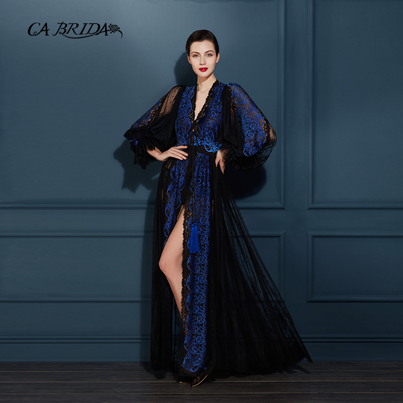 蕾丝睡袍CABRIDA/嘉德丽亚法式