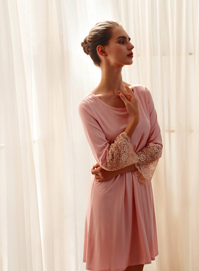 CA BRIDA【City love】爆款蕾丝法式莫代尔睡裙CKW4C814C1