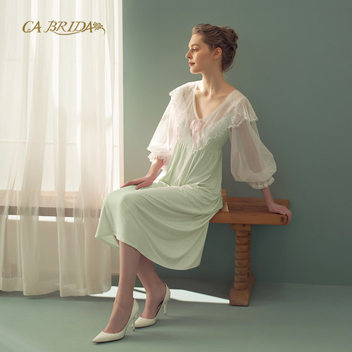 法式复古风睡裙家居服新品