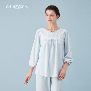 月影 秋冬爆款 法式 长袖 嘉德丽亚 经典 睡衣套G1107AB1 BRIDA