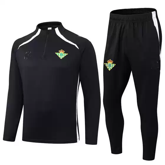2526 Real Betis Benfica Pre-Match Warm-Up Tracksuit Adult Kids Long Sleeve Soccer Training Suit Set