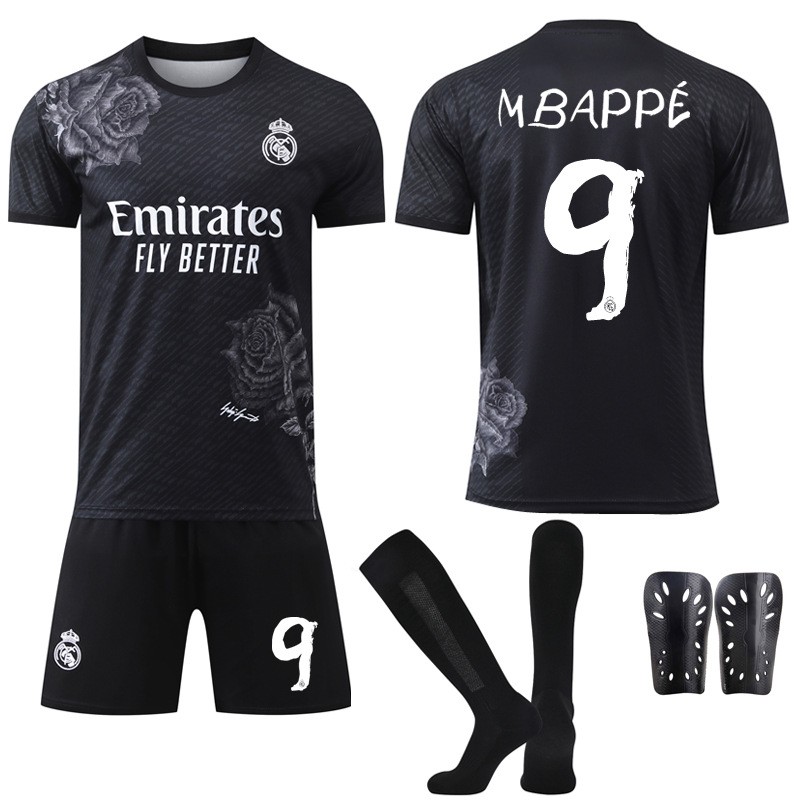 2425皇马Y3联名球衣黑色套装定制