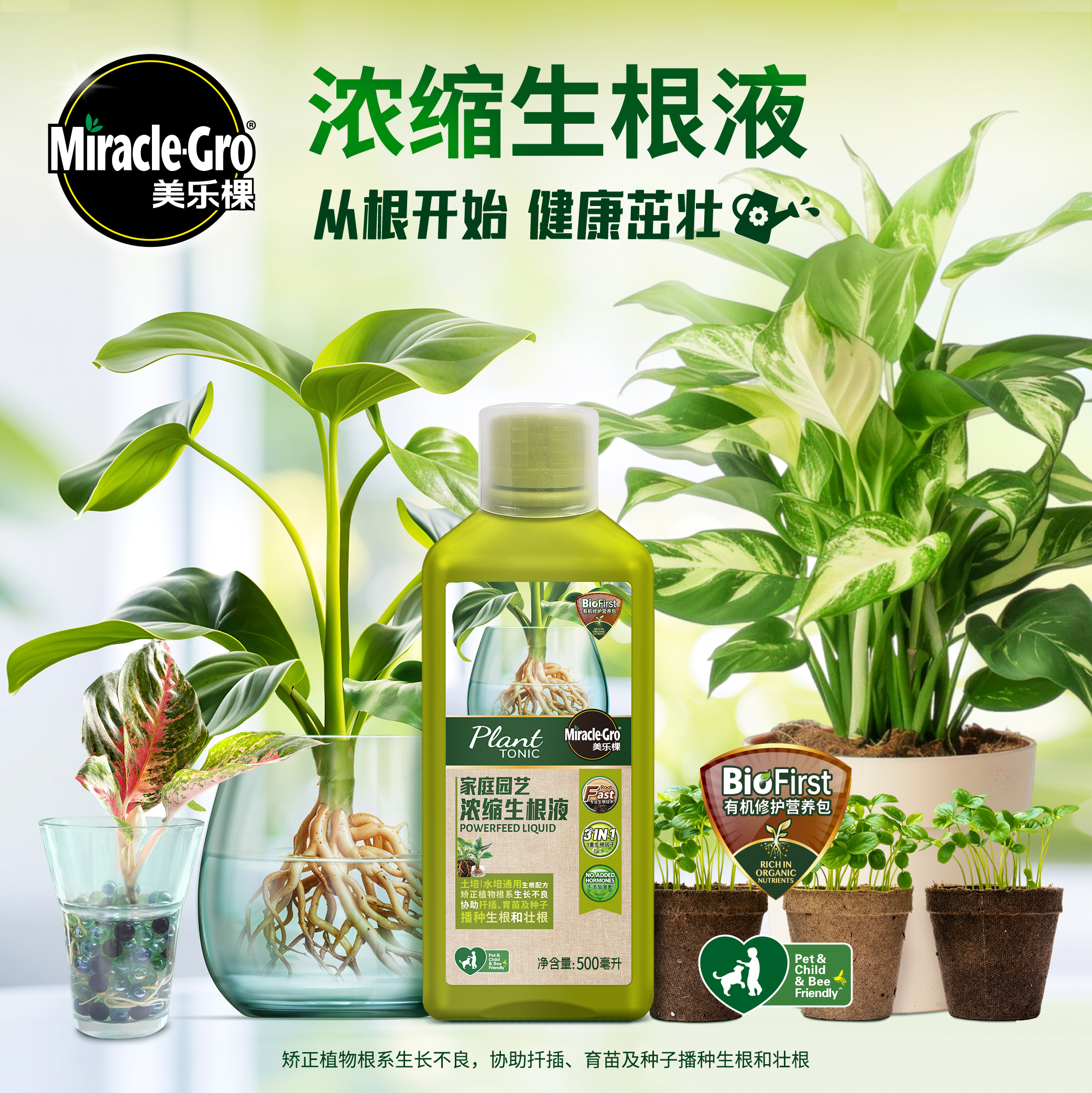 虹越美乐棵浓缩生根液植物通用移栽促进生根剂壮苗强力植物生根粉