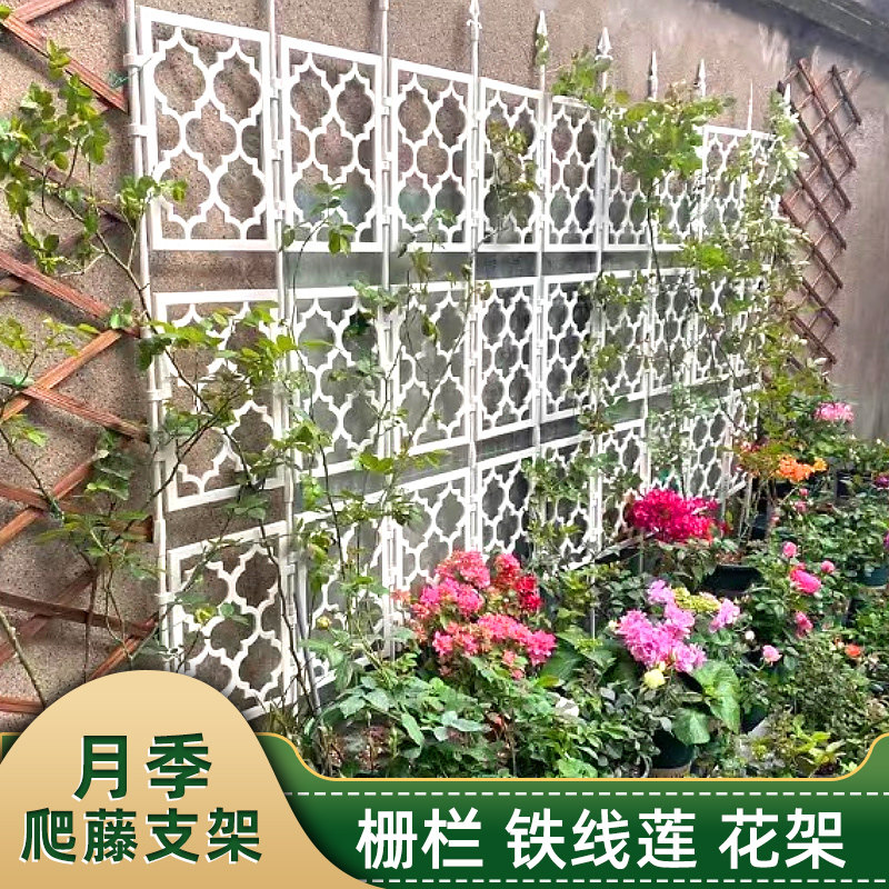 虹越种植架欧式屏风围墙花架藤蔓花卉蔬果爬藤架盆栽植物固定支架