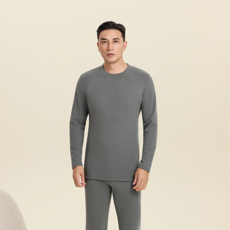 帝日斯诺男士秋冬圆领保暖套装