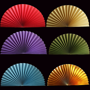 定制折纸扇大折扇金色红色半圆婚礼扇子纸扇婚庆现场造型扇装饰扇