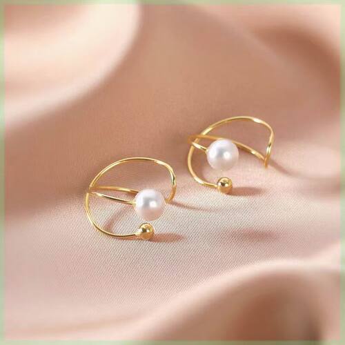 无耳洞日系交叉线条耳夹