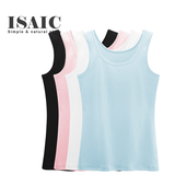 无袖 打底衫 大码 韩版 内衣纯色棉短款 白色吊带背心女内搭外穿