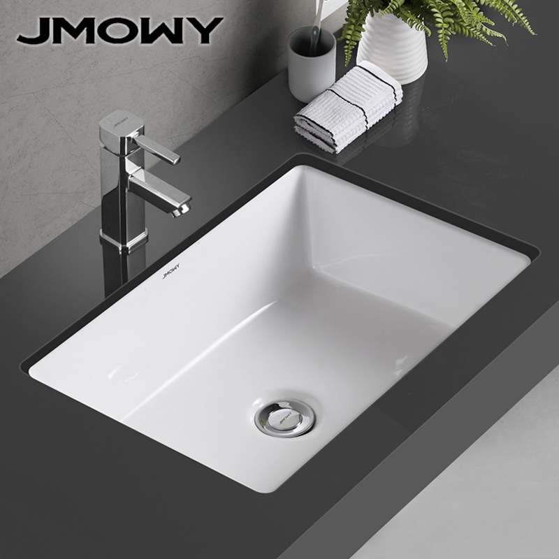 Jimuou under counter basin embedded square basin ceramic wash basin single basin bathroom small apartment wash basin