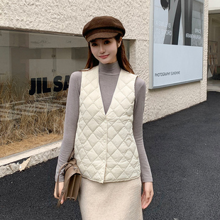 大衣伴侣打底内胆背心90%白鸭绒女2024秋冬新款 百搭羽绒马甲背心