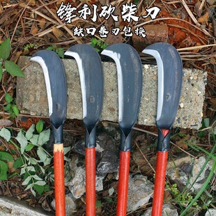 柴刀户外砍树弯刀砍山刀劈柴刀开路山刀高硬度砍柴专用刀弹簧钢刀