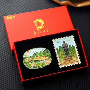 毛爷爷冰箱贴主席纪念磁吸贴旅游文创纪念品金属烤漆工艺创意礼品