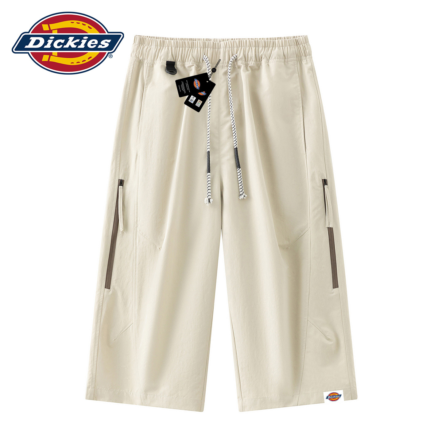 Dickies七分裤男款卡其色短裤
