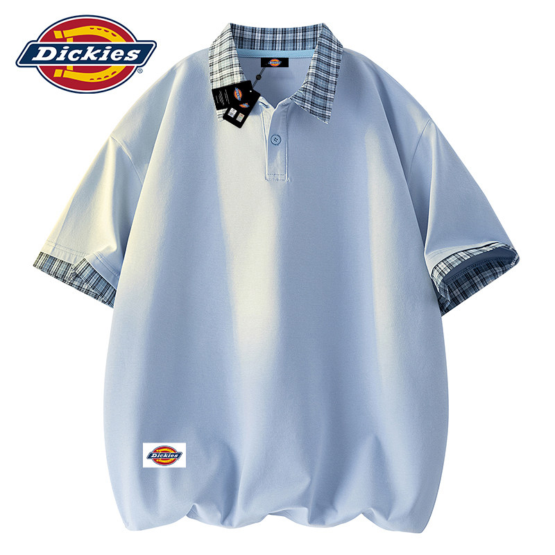 Dickies帝酷适短袖t恤男士夏季2026新款美式格纹高级感潮牌polo衫