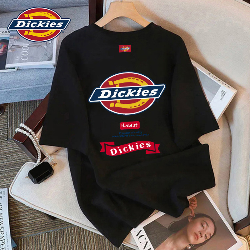 Dickies帝酷适黑色短袖t恤女士夏季2026新款高级感纯棉重磅上衣服