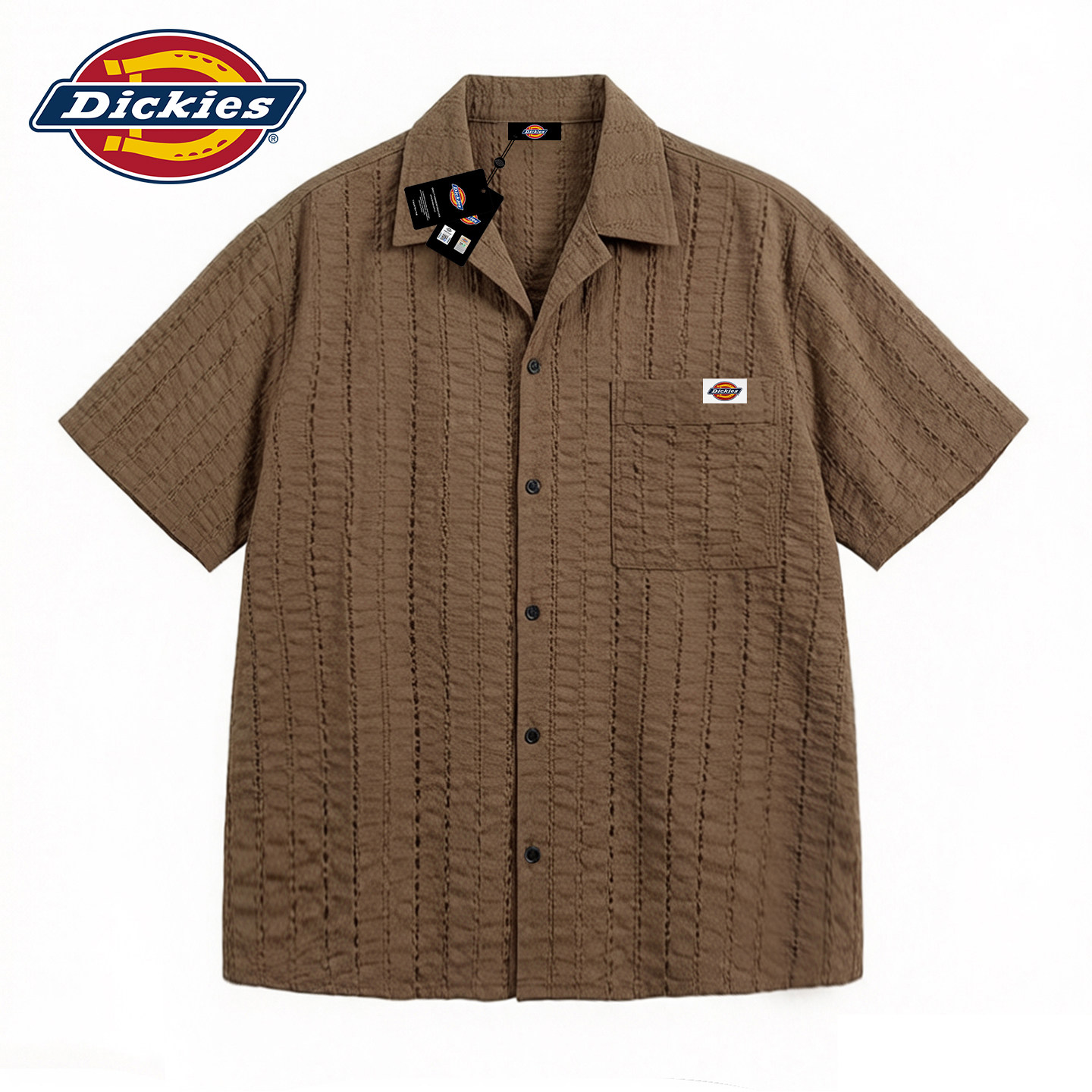 Dickies肌理感短袖衬衫男士