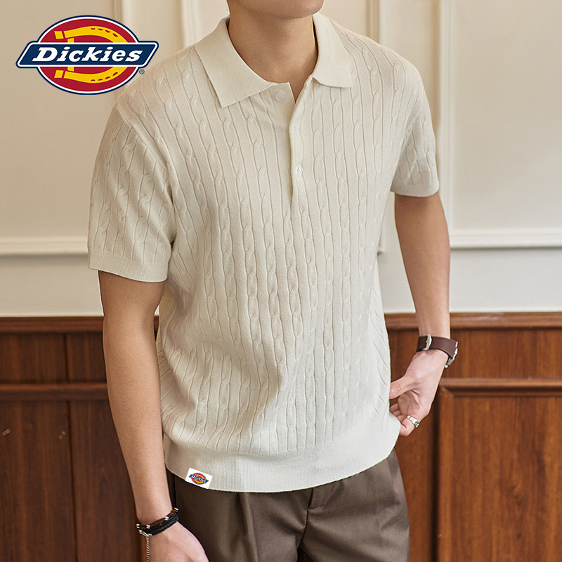 Dickies帝酷适短袖t恤男士夏季2026新款潮牌Polo衫高级感针织上衣