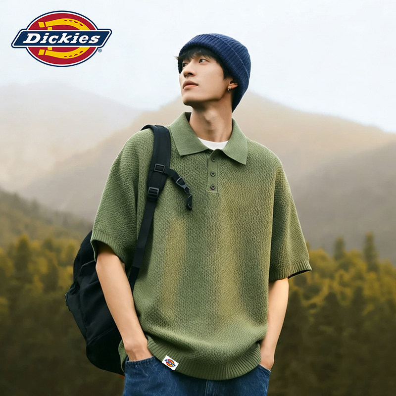 Dickies帝酷适针织短袖polo衫男士夏季2026新款美式潮牌高级感t恤