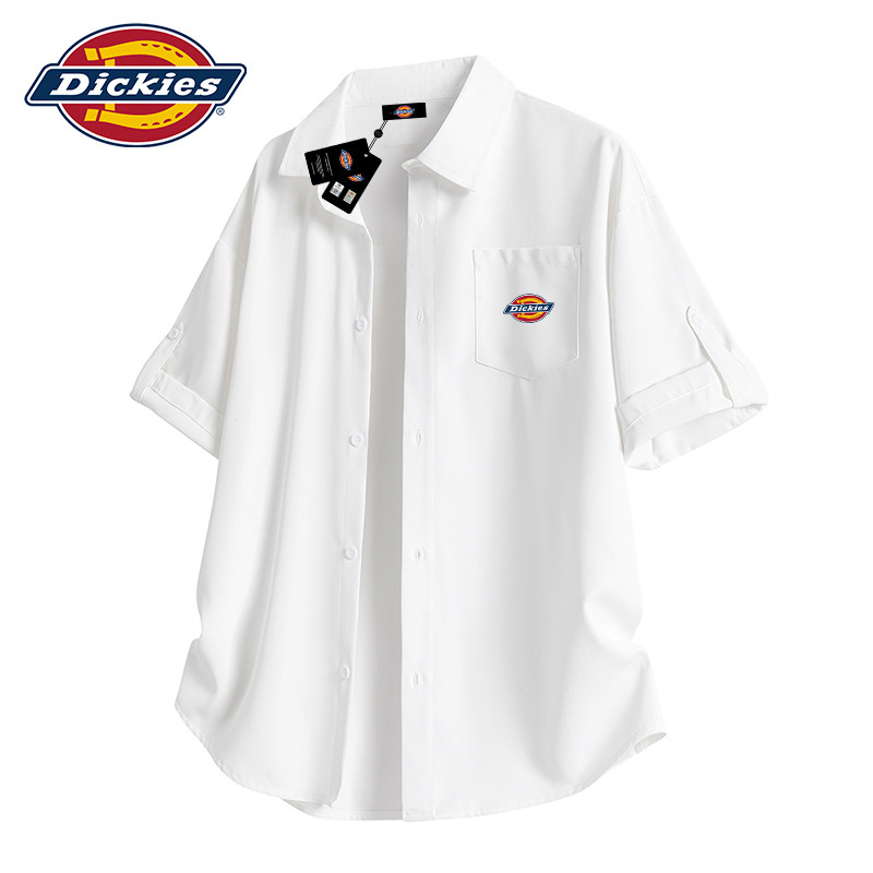 Dickies帝酷适白色短袖衬衫男士夏季2026新款高级感潮牌t恤外套男
