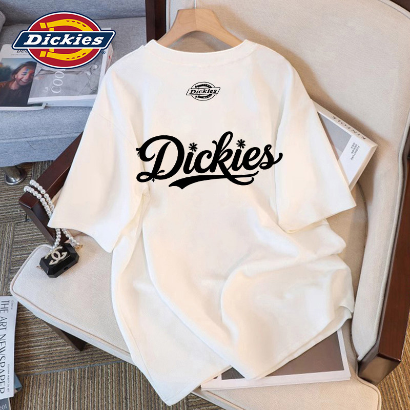 Dickies帝酷适纯棉短袖t恤女士2026新款夏季高级感穿搭五分袖上衣