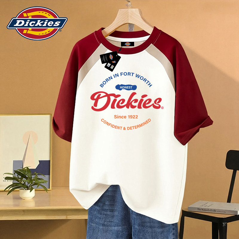 Dickies帝酷适男士短袖t恤夏季2026新款今年流行爆款拼色半袖上衣