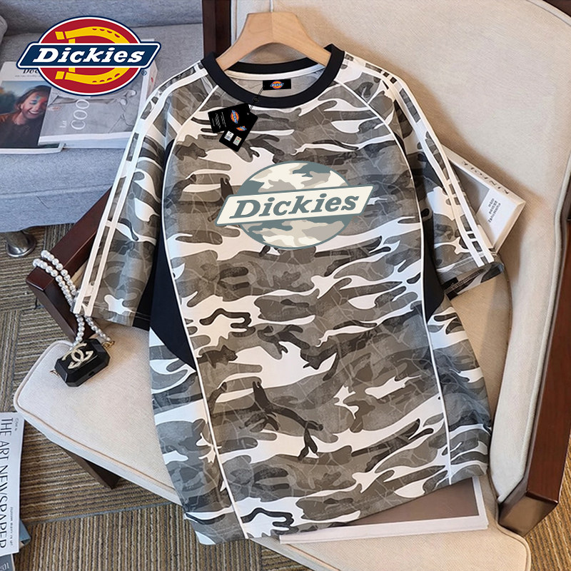 Dickies帝酷适短袖t恤男士夏季2026新款青少年潮牌复古迷彩体恤衫