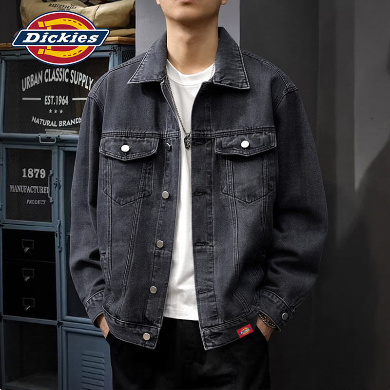 Dickies帝酷适牛仔外套男士春季2026新款美式高街复古翻领夹克男
