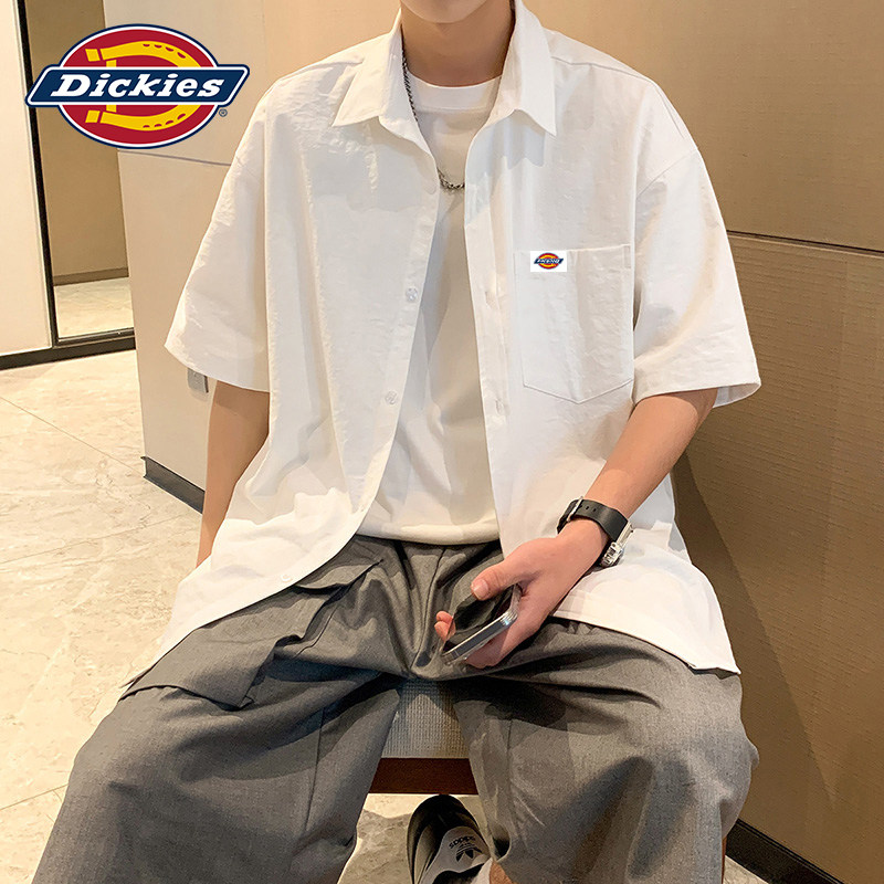 Dickies帝酷适短袖衬衫男士2026新款夏季薄款衬衣潮牌慵懒风外套