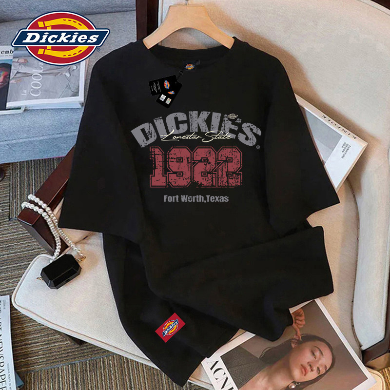 Dickies帝酷适黑色短袖t恤女士夏季2026新款设计感小众纯棉上衣服